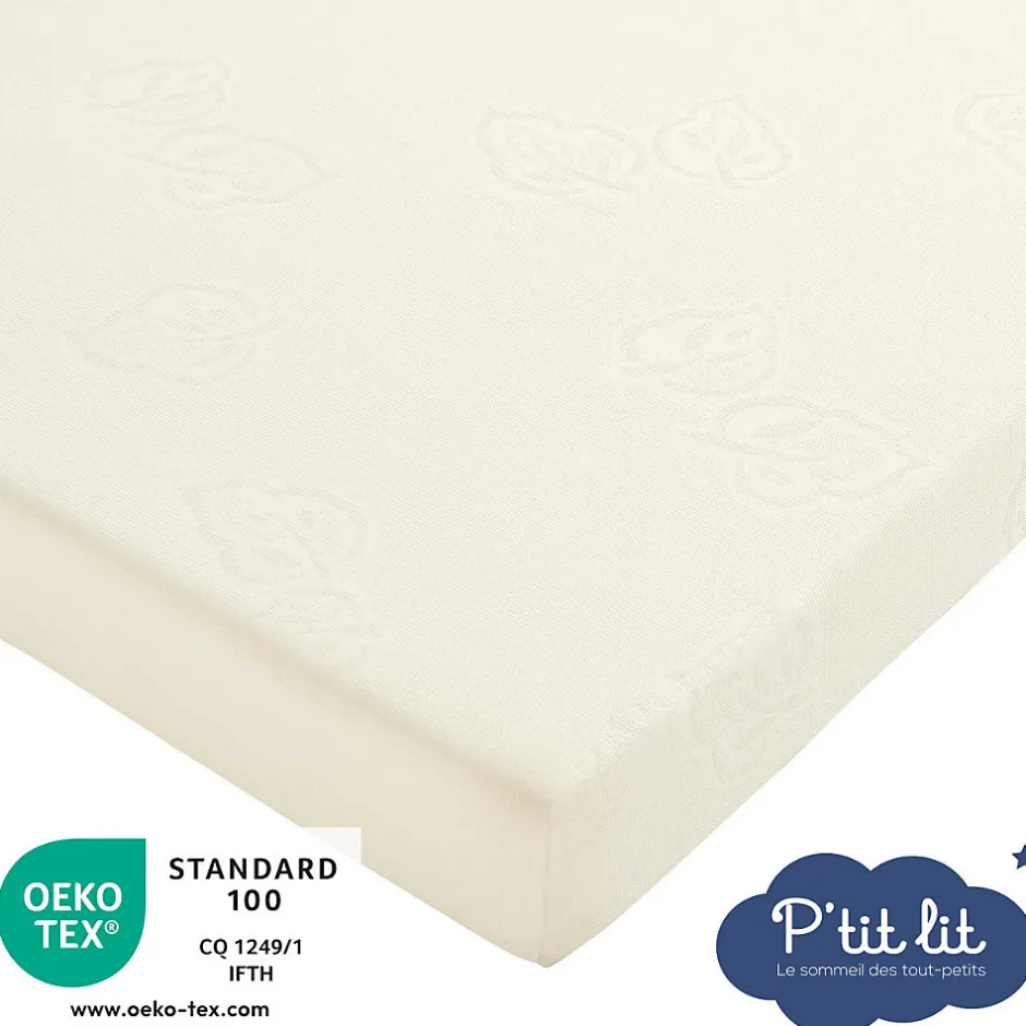 P’Tit Lit Matelas de Voyage Bébé - 60x120 cm - Pliant - Epaisseur 7 cm : Moelleux et confortable - Idéal pour couchage d'appoint