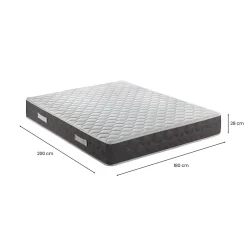 Talamo Italia Matelas double Davanz, matelas en mousse à mémoire de forme, matelas ergonomique, matelas à ressorts ensachés, 180x200xh28 cm Outlet