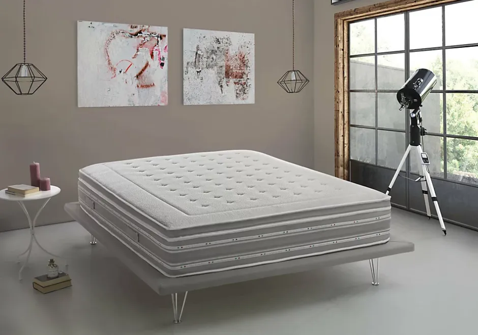 Talamo Italia Matelas double Dgiudic, orthopédique en mousse à mémoire de forme et microressorts ensachés,, 120x190h37 cm Clearance