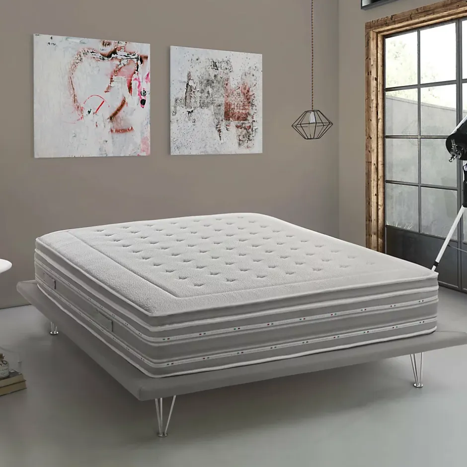 Talamo Italia Matelas double Dgiudic, orthopédique en mousse à mémoire de forme et microressorts ensachés,, 120x190h37 cm Clearance