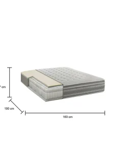 Talamo Italia Matelas double Dme, orthopédique en mousse à mémoire de forme et microressorts ensachés,, 160x190h37 cm Sale