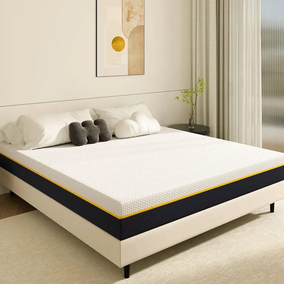 Teeno Matelas double en mousse à mémoire de forme, 140 x 190 cm, épaisseur 17 cm New