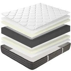 Juanio Matelas ELYA en mousse, réversible 3D avec face été/ hiver, mémoire de forme, indépendance du couchage- 90 X 190 X 20 cm Online