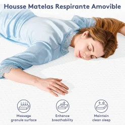 Teeno Matelas en mousse à mémoire de forme 140 x 190 cm , épaisseur 17 cm