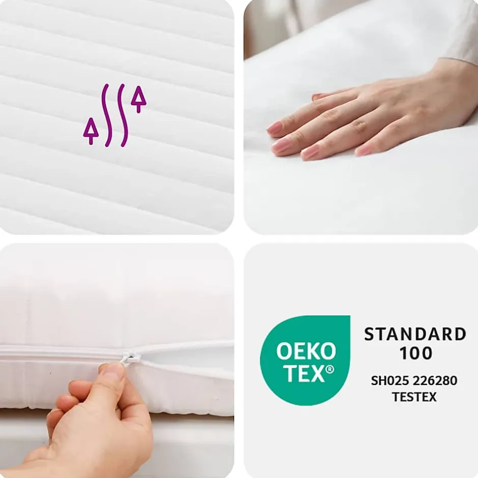 Vidaxl Matelas en mousse blanc 120x210 cm 7 zones dureté 20 ILD New