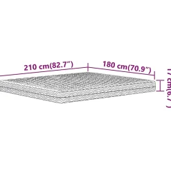 Vidaxl Matelas en mousse blanc 180x210 cm dureté H2 H3 Hot