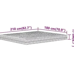 Vidaxl Matelas en mousse blanc 180x210 cm dureté H2 H3 Hot