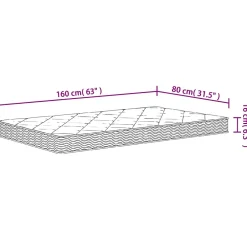 Vidaxl Matelas en mousse pour enfants moyennement doux 80x160 cm Discount