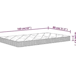 Vidaxl Matelas en mousse pour enfants moyennement doux 80x160 cm Discount