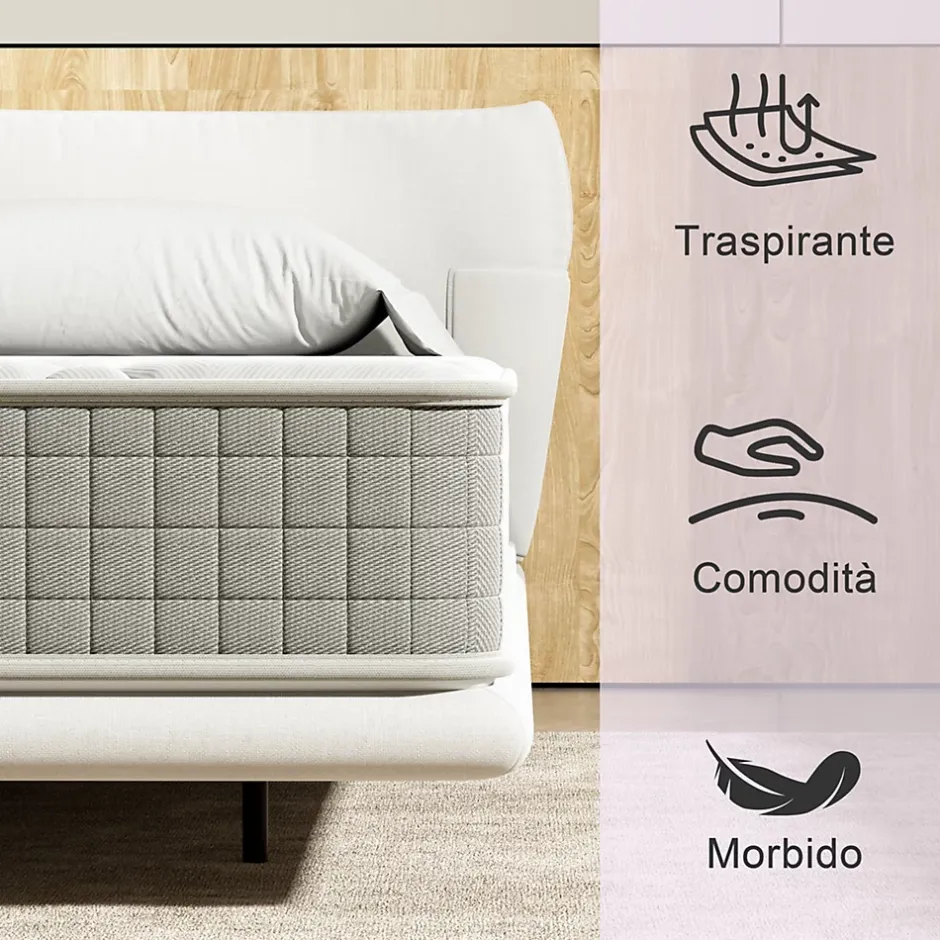 Teeno Matelas en mousse 160x200 cm - 25 cm de hauteur Discount