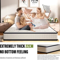 Teeno Matelas en mousse 140x190cm, Épaisseur 22 cm