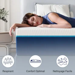 Teeno Matelas en Mousse 160x200cm,Épaisseur 16cm
