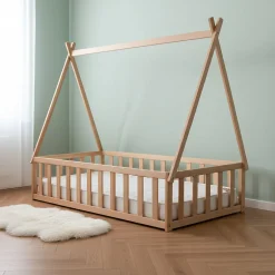 Les Noursons Matelas Enfant / Bébé 80x160 cm - Idéal pour Lit Cabane / Lit Gigogne - Réversible - Oeko Tex