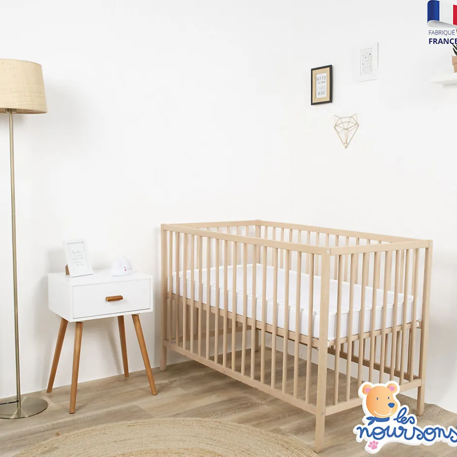 Les Noursons Matelas Enfant / Bébé 80x160 cm - Idéal pour Lit Cabane / Lit Gigogne - Réversible - Oeko Tex