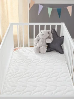 Babysom Matelas Enfant/Bébé Climatisé - 1 Face Été Fraîche et 1 Face Hiver Ouatinée - Anti-acarien - Oeko-Tex - Fabrication française