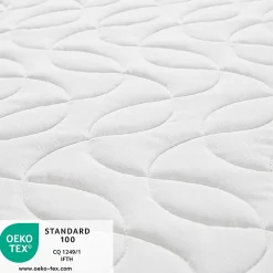Babysom Matelas Enfant/Bébé Climatisé - 1 Face Été Fraîche et 1 Face Hiver Ouatinée - Anti-acarien - Oeko-Tex - Fabrication française