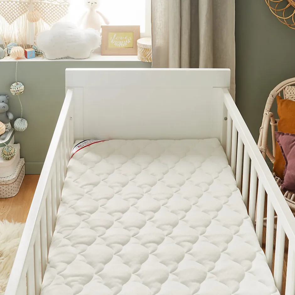 P’Tit Lit Matelas Enfant/Bébé Parfait - 2 Faces : Respirant l'Été / Douillet l'Hiver - Déhoussable - Anti Acarien