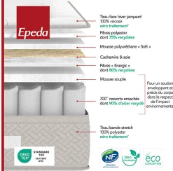 Epeda Matelas BEAU SEJOUR 90x200 Ressorts