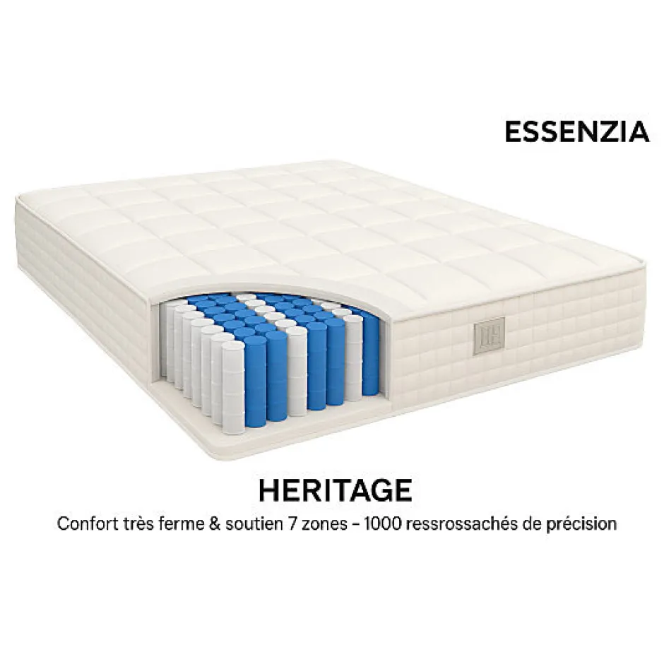 Essenzia Matelas HERITAGE 1200 RESSORTS FERME 140x200 Ressorts