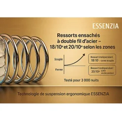 Essenzia Matelas HERITAGE 1200 RESSORTS FERME 140x200 Ressorts
