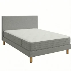 Essenzia Matelas LEVITATION Très Ferme 1000 + Sommier Tradition Graphic 13 cm + Pieds 120x190 Gris clair Ressorts
