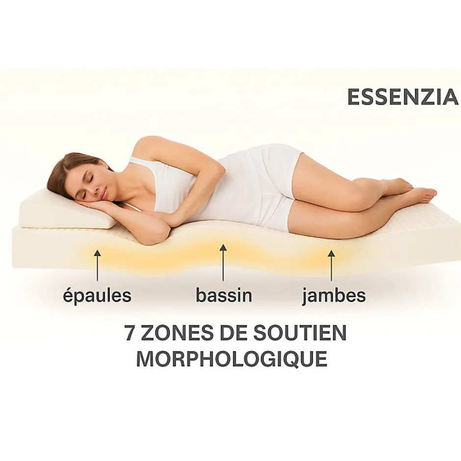 Essenzia Matelas MORPHOZONE 210 Relax 180x190 Latex Hot