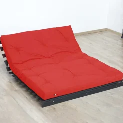 Idliterie Matelas futon latex et fibres rouge 140x190 New