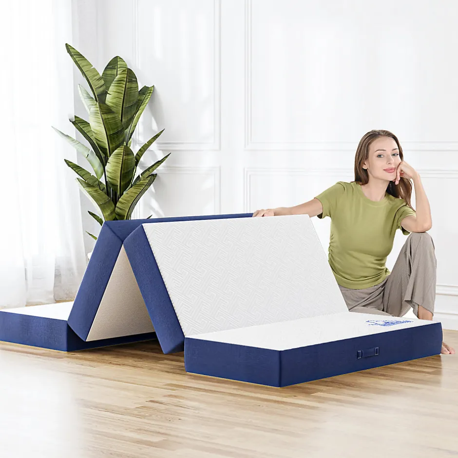 Rattantree Matelas futon pliable en mousse à mémoire de forme 60 x 190 x 10 CM
