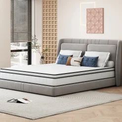 ProximaX Matelas hybride à ressorts ensachés 200x90x25 cm, Indépendance de couchage, soutien ergonomique, tissu respirant 3D, Blanc et gris Clearance