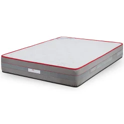 Mercado Do Colchão Matelas Luxury - ressorts ensachés et mousse viscoélastique, tissu Aloe Vera, 1400 x 1900 mm, ép. 27 cm