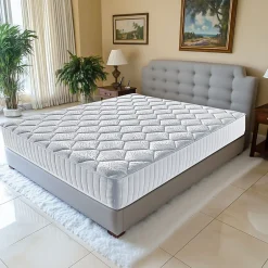King Of Dreams Matelas Marie a Ressorts + 3 cm matelas face de contact latex en 70 Kg/m3-120x190 Hauteur +/- 25 cm - Accueil Ferme - Soutien Ferm