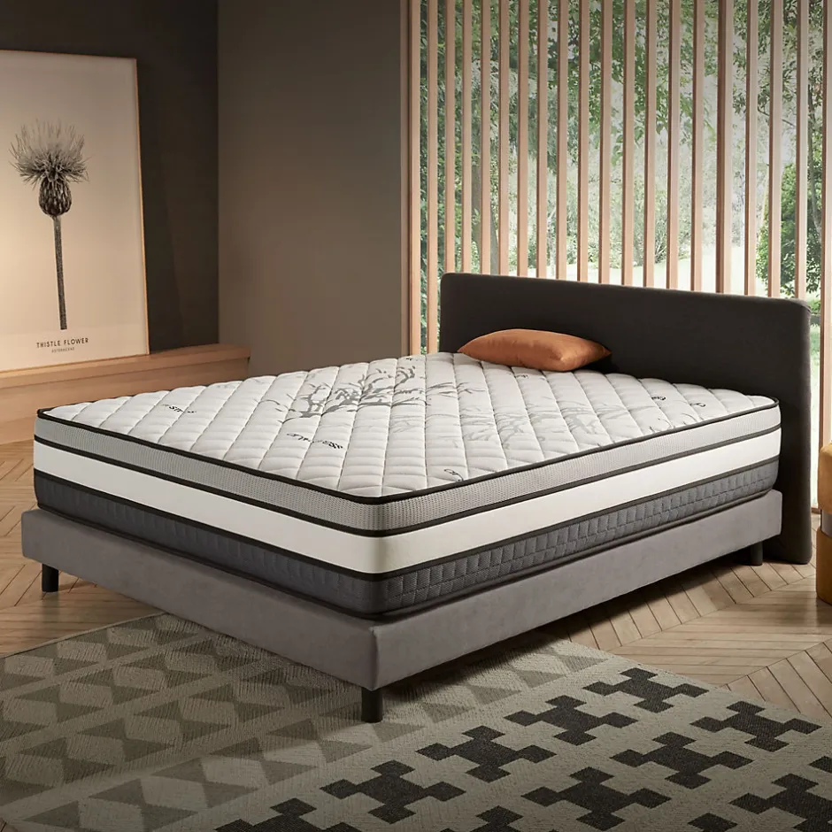 Naturalex Matelas Mémoire de Forme Trilux - 140x200 - 30 cm - Confort Ferme - 7 zones - Blue Latex - Réversible - Hypoallergénique