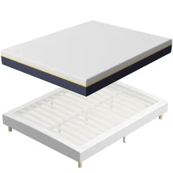 Teeno Matelas Mousse à Mémoire 140x200 cm + Sommier Tapissier, Épaisseur 21 cm Online