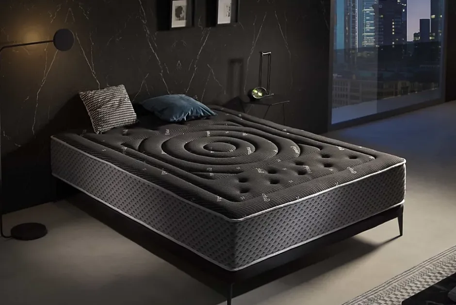 Moonia Matelas Mousse Premium Black Multizone, 27cm, 160x200cm - Hot