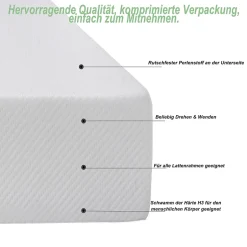 Okwish Matelas mousse 90x200 cm - Matelas H3, respirant et antidérapant - Mousse - Sans matelas - Blanc Best