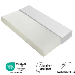 Okwish Matelas mousse 90x200 cm - Matelas H3, respirant et antidérapant - Mousse - Sans matelas - Blanc Best