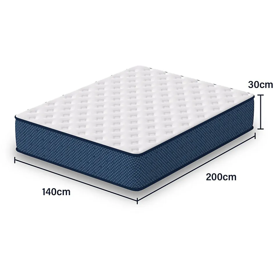 Teeno Matelas mousse 140x200 cm, epaisseur 30 cm Ferme 7 zones de confort en mousse, Réversible Soutien Parfait