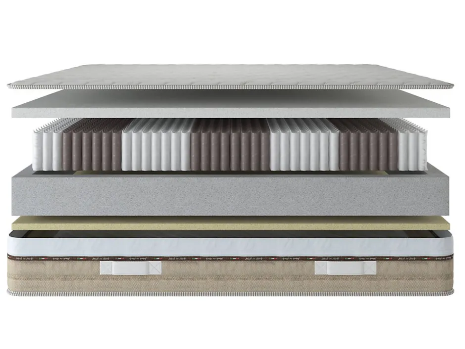 Talamo Italia Matelas mousse 80x200 cm accueil dynamique soutien moelleux epaisseur 25 cm housse de matelas