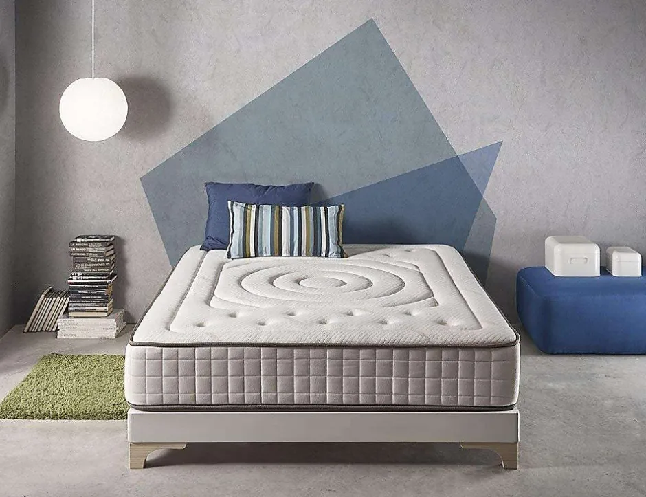 Simpur Low Cost Matelas mousse 140x190 Imperial Cachemire, 25 cm, confort multizone, accueil moelleux, ferme, anti-acarien et hypoallergénique