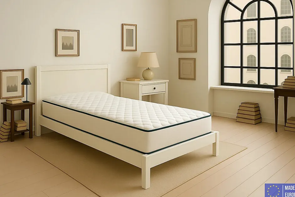 Dagostino Home Matelas Mousse 80x200 New York, Ferme, Réversible, Côté Été/hiver, H15 Cm