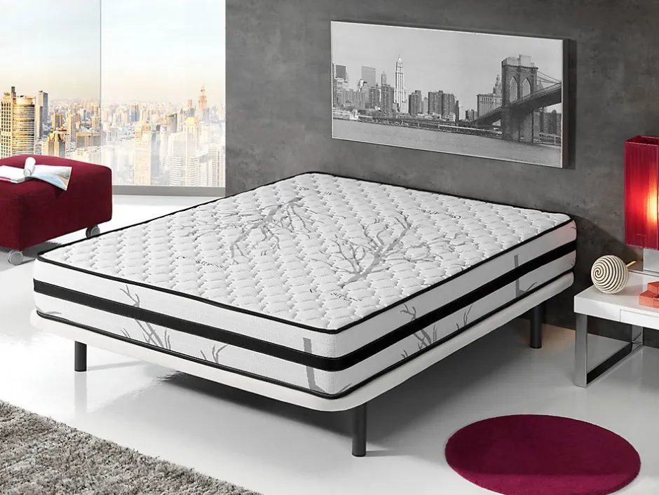 Simpur Low Cost Matelas mousse 90x200 therapy carbone anti stress mousse h.r. épaisseur 19 cm tissu 3d système airfresh Clearance