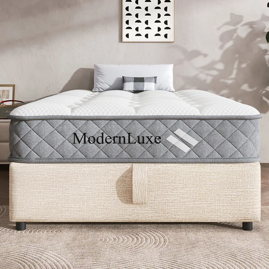 Okwish Matelas Orthopédique 90x200 cm, 7 Zones de Confort, Ressorts ensachés et Mousse Froid, Soutien H3 Moyenne Ferme, H 20 cm, Blanc Outlet