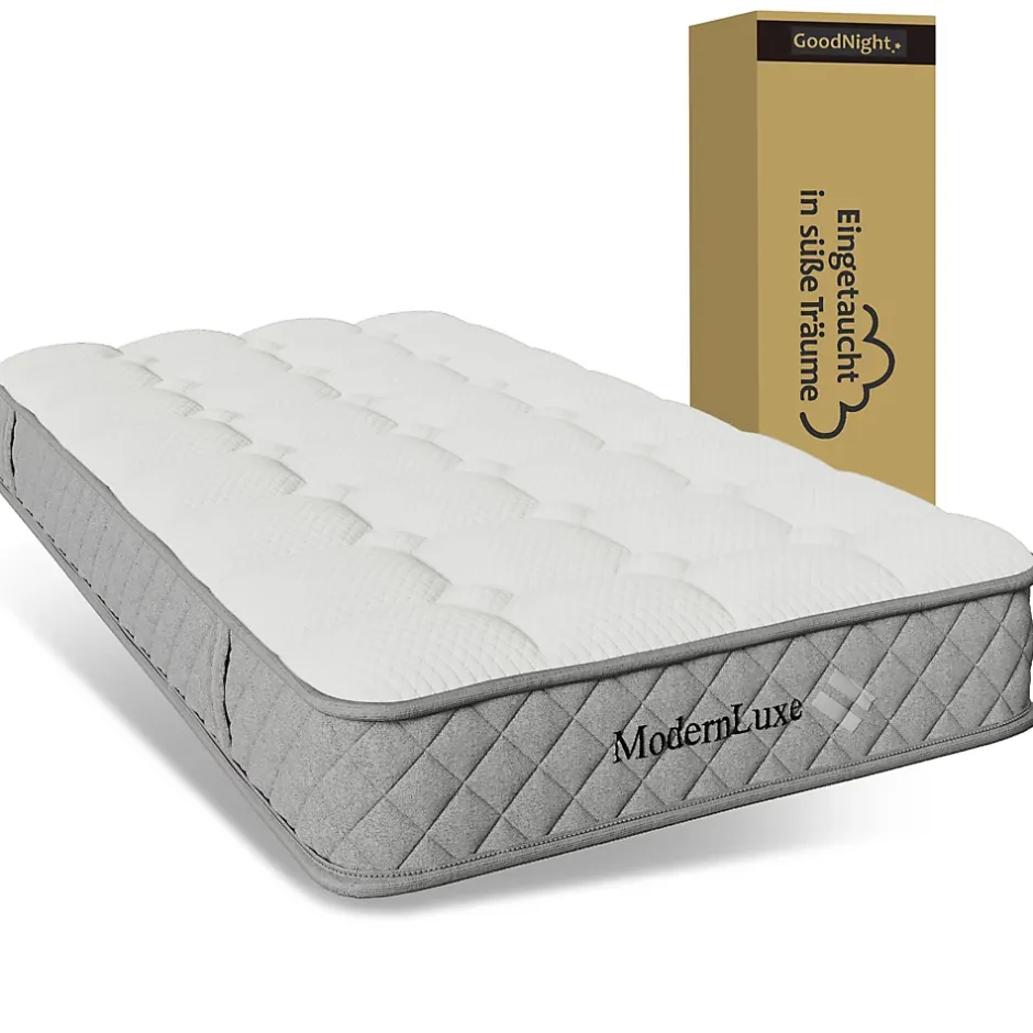 Okwish Matelas Orthopédique 90x200 cm, 7 Zones de Confort, Ressorts ensachés et Mousse Froid, Soutien H3 Moyenne Ferme, H 20 cm, Blanc Outlet