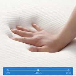 Teeno Matelas Pliant Triple 90X200CM, Matelas Polyvalent, 15cm Mousse épaisse, Housse Amovible et Lavable en Machine, Poignée de