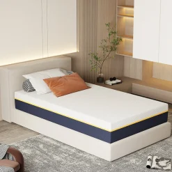 Teeno Matelas pour adulte 90 x 200 cm, épaisseur 21 cm (mousse à mémoire de forme + fibres de charbon de bambou) Online