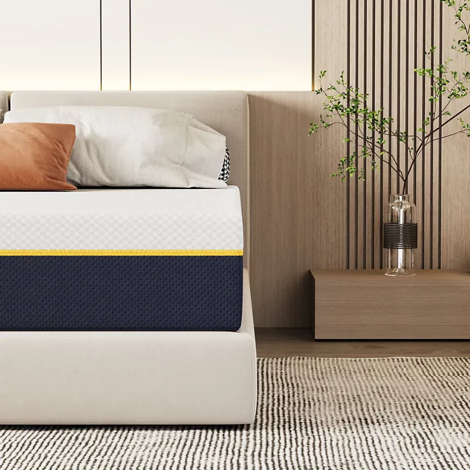 Teeno Matelas pour adulte 90 x 200 cm, épaisseur 21 cm (mousse à mémoire de forme + fibres de charbon de bambou) Online