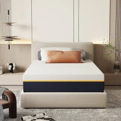 Teeno Matelas pour adulte 90 x 200 cm, épaisseur 21 cm (mousse à mémoire de forme + fibres de charbon de bambou) Online