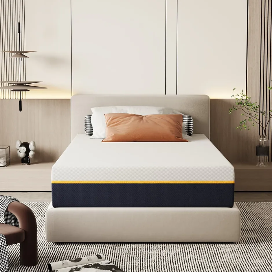 Teeno Matelas pour adulte 90 x 200 cm, épaisseur 21 cm (mousse à mémoire de forme + fibres de charbon de bambou) Online