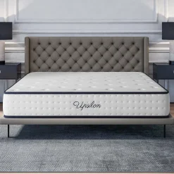 Cosmos Matelas ressorts - 160x200 - 24 cm - Hybride - Blue Latex - Couchage Indépendant - Confort Mi-Ferme - Réversible - Upsilon