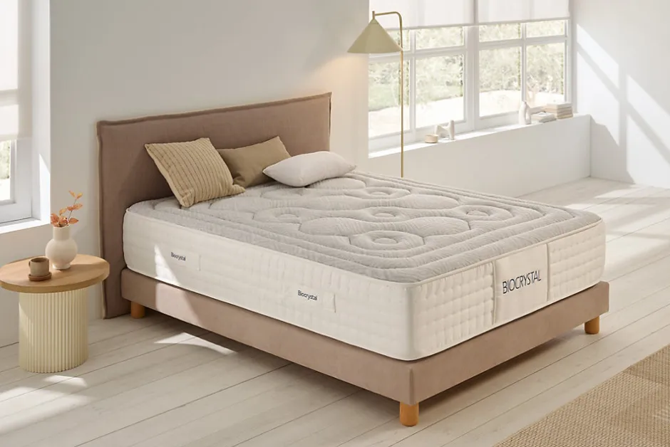 Moonia Matelas Ressorts Ensachés Biocrystal Selenium Spring, 30cm, 135x200cm -